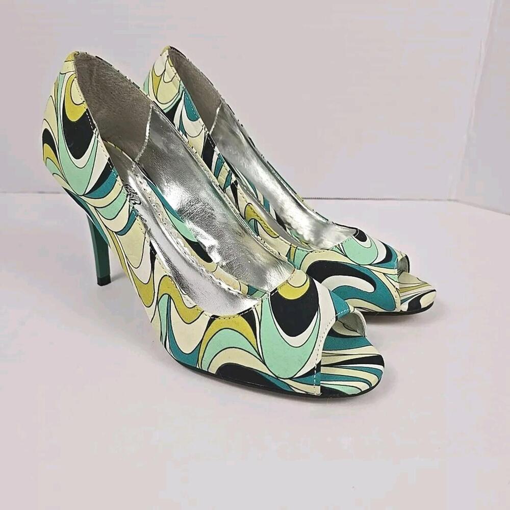 Wild Rose High Heels Green Size 8.5
